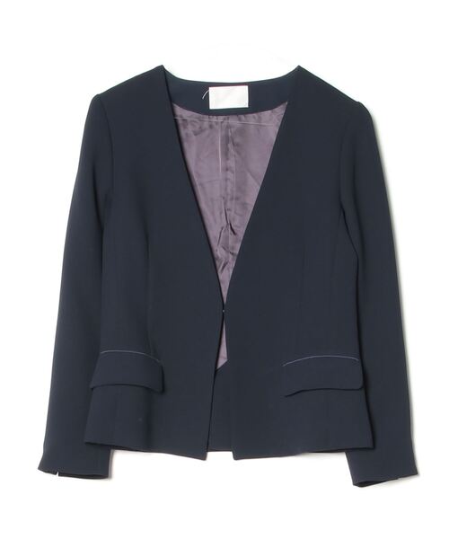 【新品タグ付き】CELFORD ノーカラージャケット　ネイビー　38 CELFORD（セルフォード） ノーカラージャケット 38 ネイビー