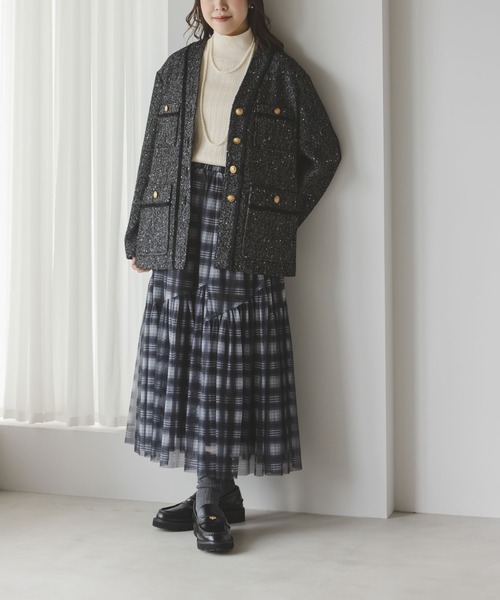 J7148美品リングヂャケットナノユニバース カノニコ生地千鳥格子ジャケット46 RING JACKET MEISTER ONLINE STORE | リングヂャケット