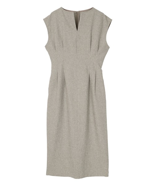 「ur's」 ノースリーブワンピース S サンドベージュ レディース_画像3