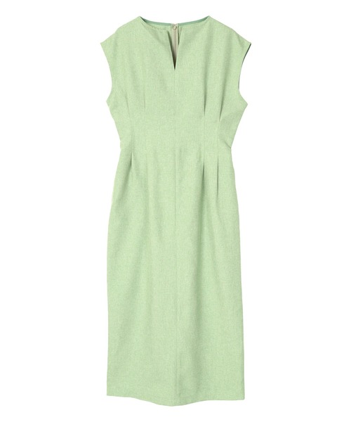 「ur's」 ノースリーブワンピース S サンドベージュ レディース_画像4