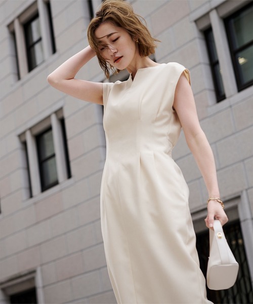 「ur's」 ノースリーブワンピース S サンドベージュ レディース_画像5