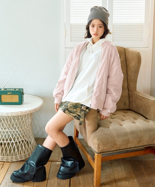 LOVETOXIC ma1 ma-1 リバーシブルMA1 キッズ 子供服 女の子 : ZOZOTOWN