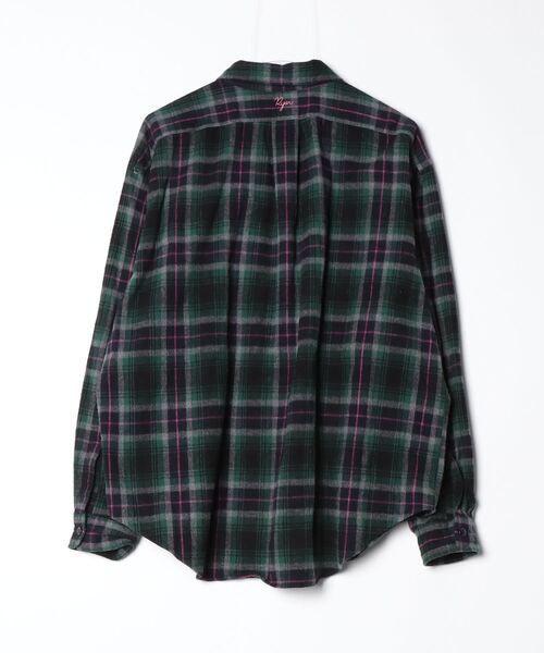 「Shinzone」 長袖ネルシャツ M グリーン レディース_画像2