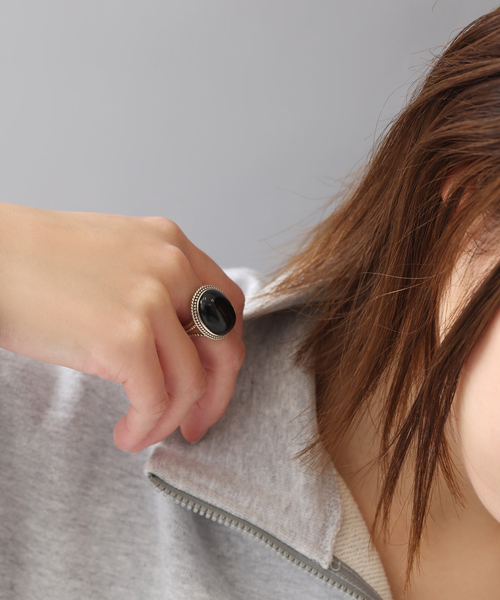 Lilas 指輪 リング 「SAMH by LILAS」オニキスリング SV レディース