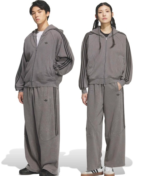 アディダスオリジナル  パンツ セットアップ トレーナー 長袖 イージー グレー adidas（アディダス） パンツ ロンパン/スウェットパンツ セットアップ