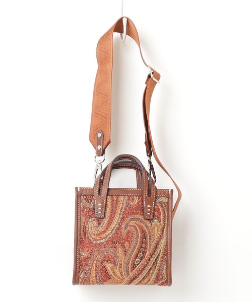 A VACATION（アヴァケーション） ペイズリー2WAYバッグ - ブラウン
