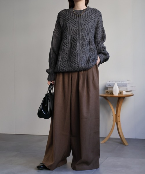 sakishimatokyo ニット セーター バルキーケーブルニットプルオーバー