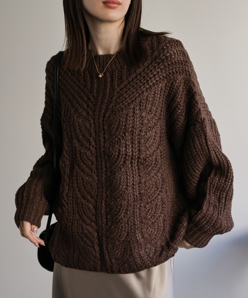 ケーブルバルキーニット バルキーケーブルハーフジップニット≪手洗い可能≫ | VICKY（Women