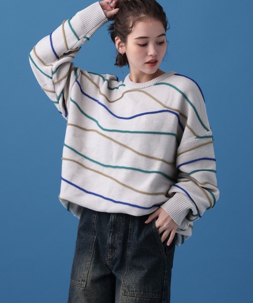 「PBLIM」 長袖ニット FREE グリーン レディース_画像3