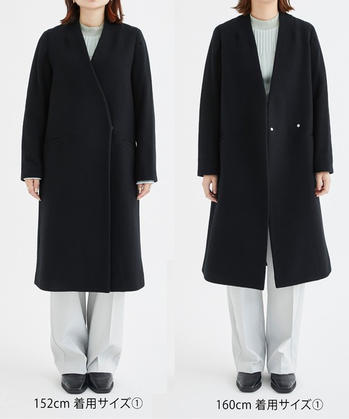 UNITEDTOKYOウールノーカラーCPO UNITED TOKYO（ユナイテッドトウキョウ） ノーカラーコート 1 ブラック