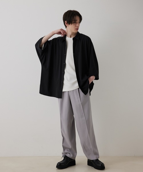 「JUNRED」 半袖シャツ L ブラック メンズ_画像3