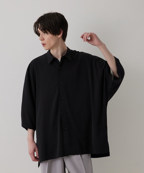 「JUNRED」 半袖シャツ L ブラック メンズ_画像7