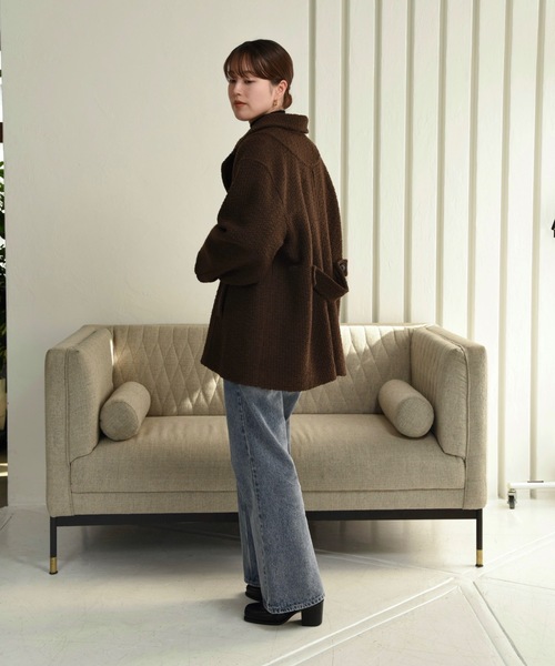 I_am（アイアム） コート アウター back belt big collar coat