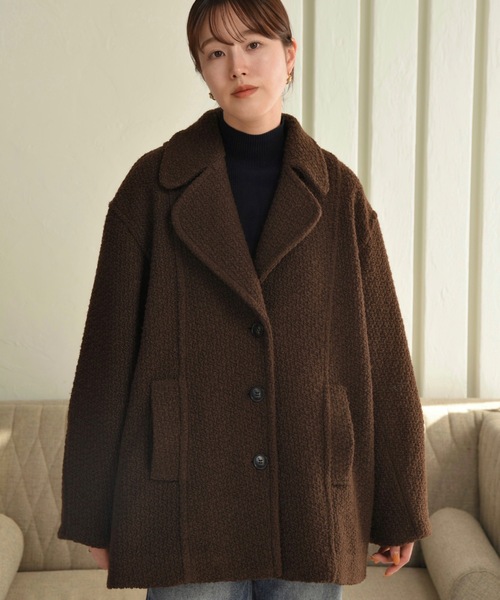 I_am（アイアム） コート アウター back belt big collar coat