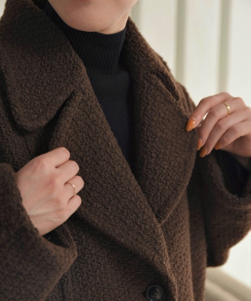 I_am（アイアム） コート アウター back belt big collar coat