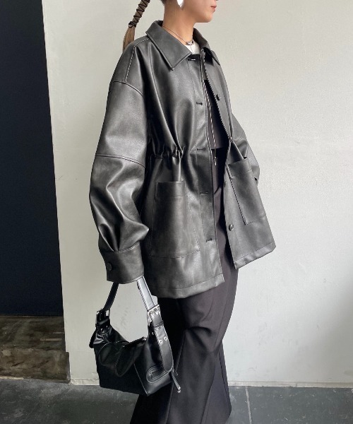 「AIC.」 コート FREE ブラウン レディース_画像4