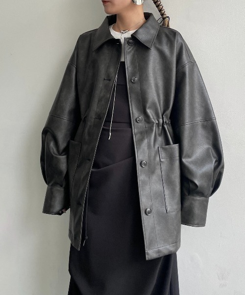 「AIC.」 コート FREE ブラウン レディース_画像5