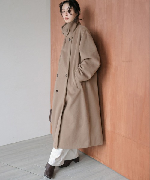 【LA PEAU DE GEM】 3wayスタンドカラーロングコート LA PEAU DE GEM（ラポドゥジェム）の「【LA PEAU DE GEM】3wayスタンド
