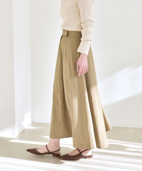 quaranciel ロング スカート quaranciel:「洗濯機可能」ロング フレア
