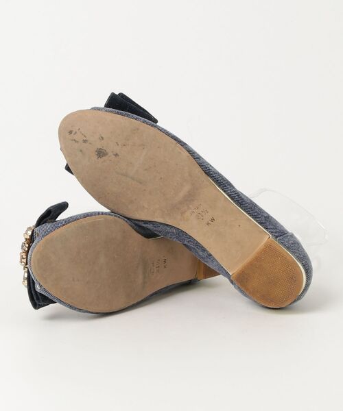 「DIANA」 フラットパンプス 21.5cm ブルー レディース_画像3