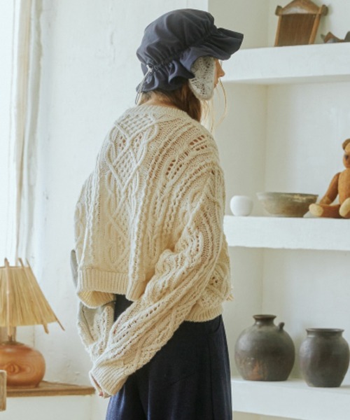 「bedsidedrama」 長袖ニット 2 オフホワイト レディース_画像3