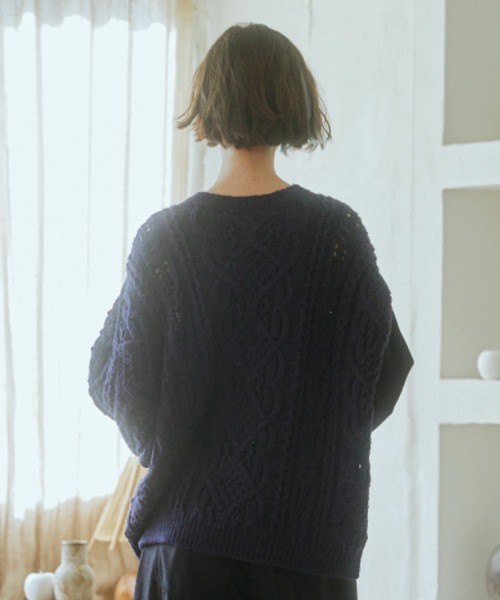 「bedsidedrama」 長袖ニット 2 オフホワイト レディース_画像4