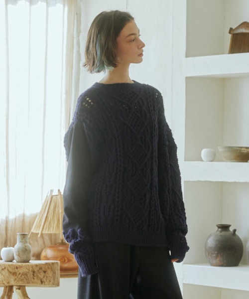 「bedsidedrama」 長袖ニット 2 オフホワイト レディース_画像5