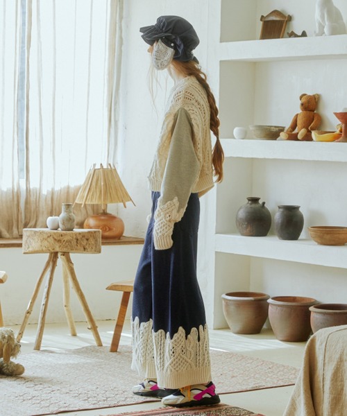 「bedsidedrama」 長袖ニット 2 オフホワイト レディース_画像8