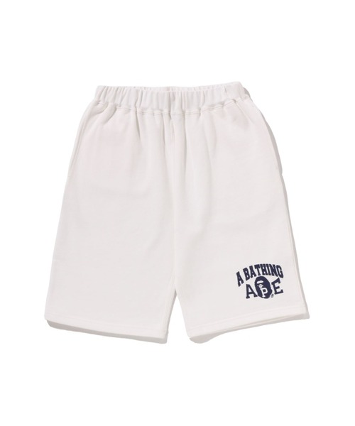 【新品未使用】 × BAPE FBショーツ ホワイト 正規品 A BATHING APE（アベイシングエイプ） パンツ BAPE WASHED EFFECT