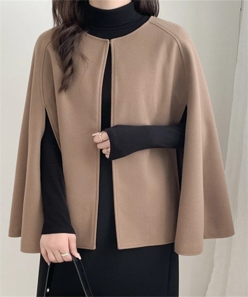 「FREE STYLISTS」 ポンチョ FREE モカ レディース_画像6