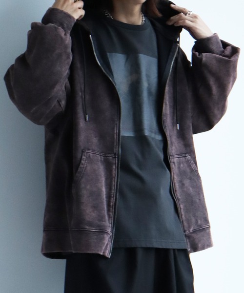 「welise」 ジップアップパーカー L グレー メンズ_画像9