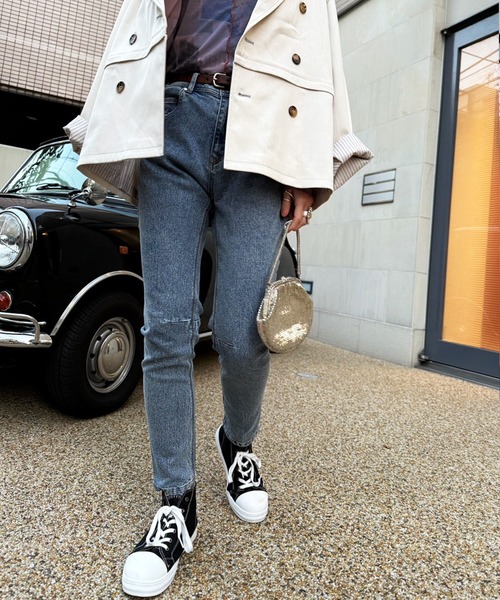 ダブルネーム Denim pants フレアパンツ デニム MIX DENIM フレア