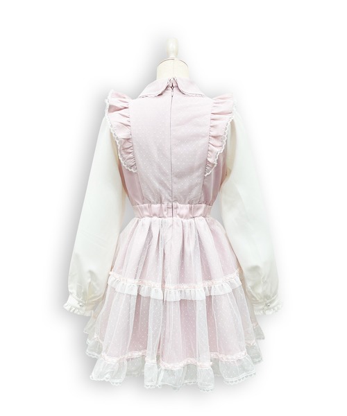 Honey Cinnamon（ハニーシナモン） ワンピース フロントリボンドット