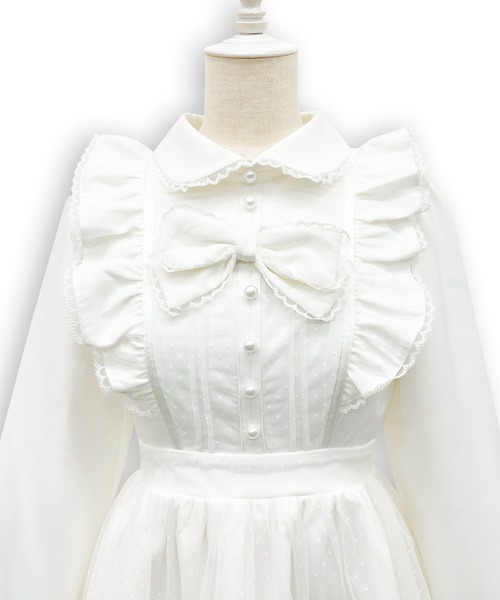 Honey Cinnamon（ハニーシナモン） ワンピース フロントリボンドット