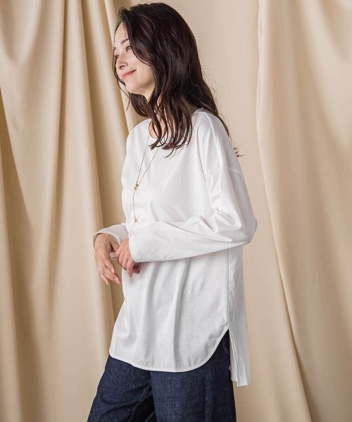 「LAUTREAMONT」 長袖カットソー 11号 ブラック レディース_画像3