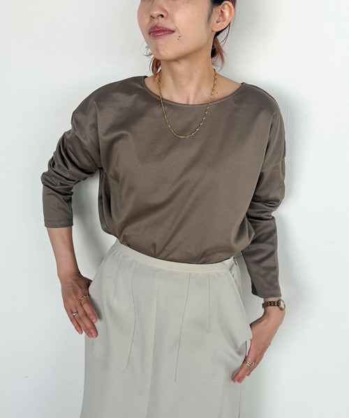 「LAUTREAMONT」 長袖カットソー 11号 ブラック レディース_画像8