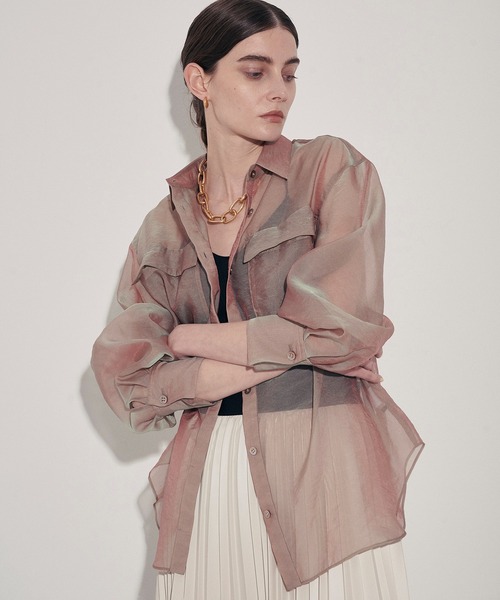 「CITY」 長袖シャツ FREE ブラウン レディース_画像3