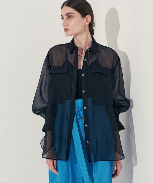 「CITY」 長袖シャツ FREE ブラウン レディース_画像4