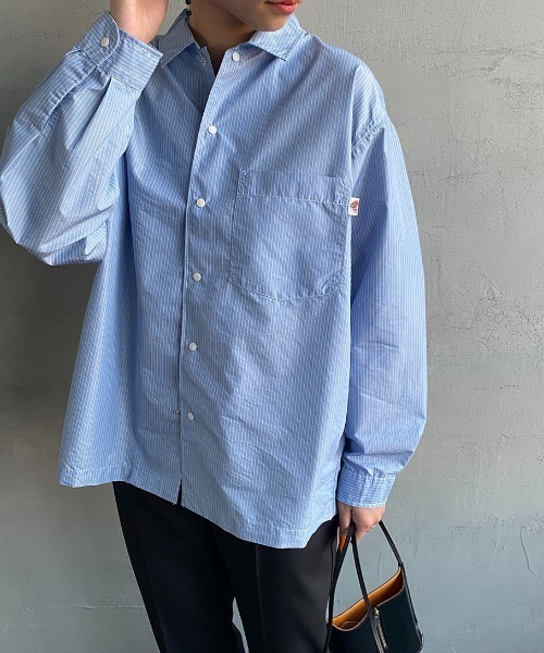 Danton（ダントン） 長袖シャツ 38 ブルー レディース : ZOZOTOWN