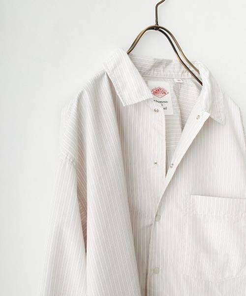 Danton（ダントン） 長袖シャツ 38 ブルー レディース : ZOZOTOWN
