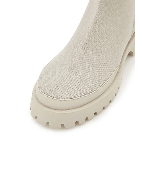 「emmi」 ショートブーツ 23.5cm ライトグレー レディース_画像3