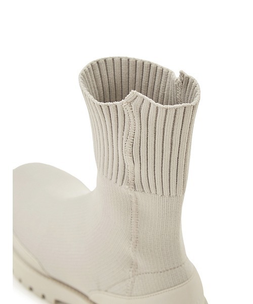 「emmi」 ショートブーツ 23.5cm ライトグレー レディース_画像4