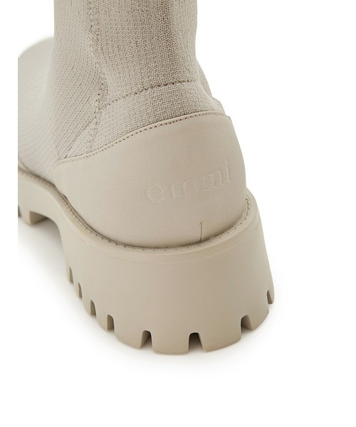 「emmi」 ショートブーツ 23.5cm ライトグレー レディース_画像5