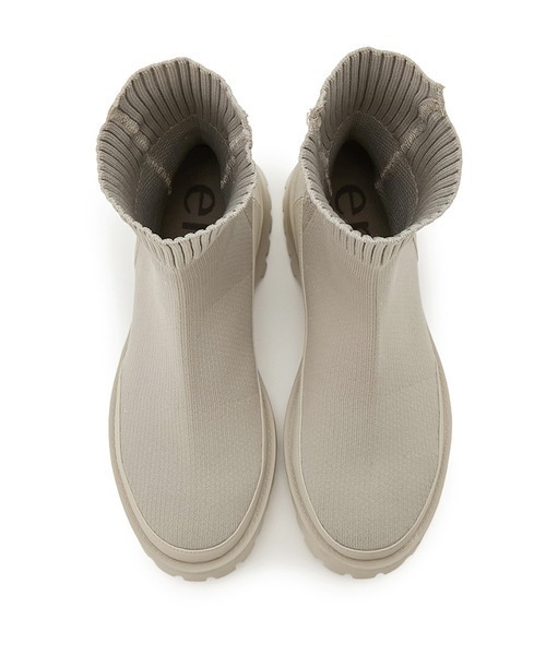 「emmi」 ショートブーツ 23.5cm ライトグレー レディース_画像6