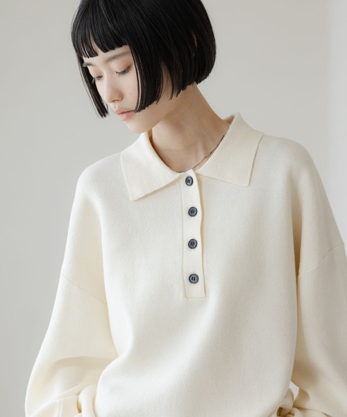 LOWRYS FARM（ローリーズファーム） ニット セーター BIGポロニット