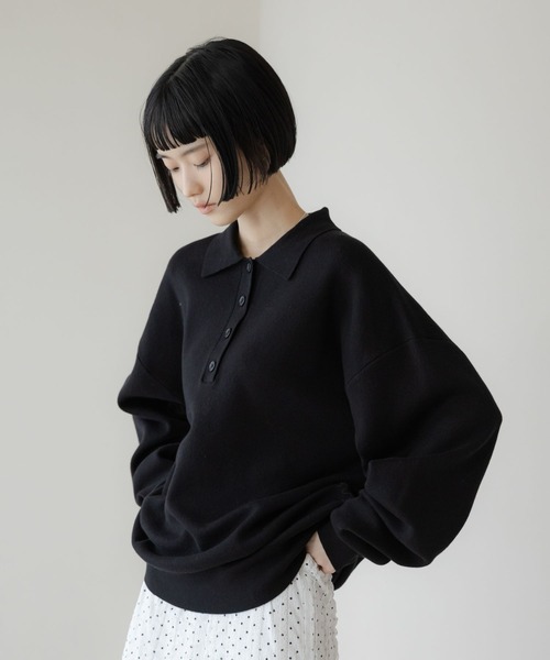 LOWRYS FARM（ローリーズファーム） ニット セーター BIGポロニット