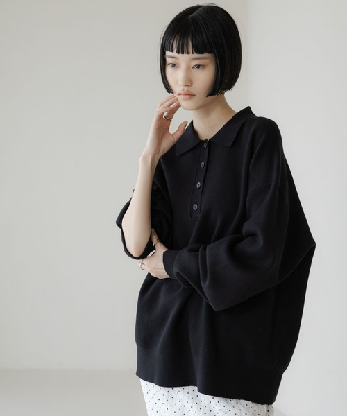 LOWRYS FARM（ローリーズファーム） ニット セーター BIGポロニット