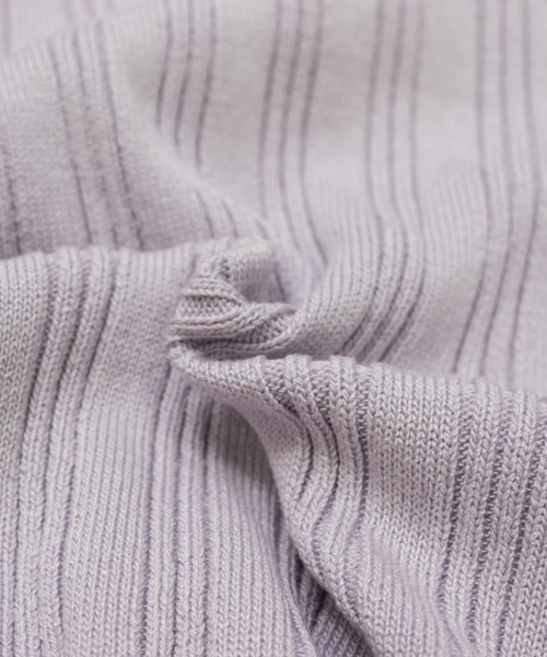 「CLETTE」 半袖ニット LL ラベンダー レディース_画像4