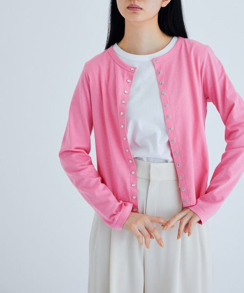 美品★agnes b.アニエスベー　ピンクカーディガン agnes b.（アニエスベー） フランス製 プレッション Le Classique 定価
