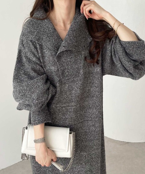 「GeeRA」 ニットワンピース X-LARGE ブラック レディース_画像4